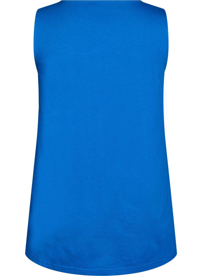Top aus Baumwolle mit A-Linie, Blau, Packshot image number 1