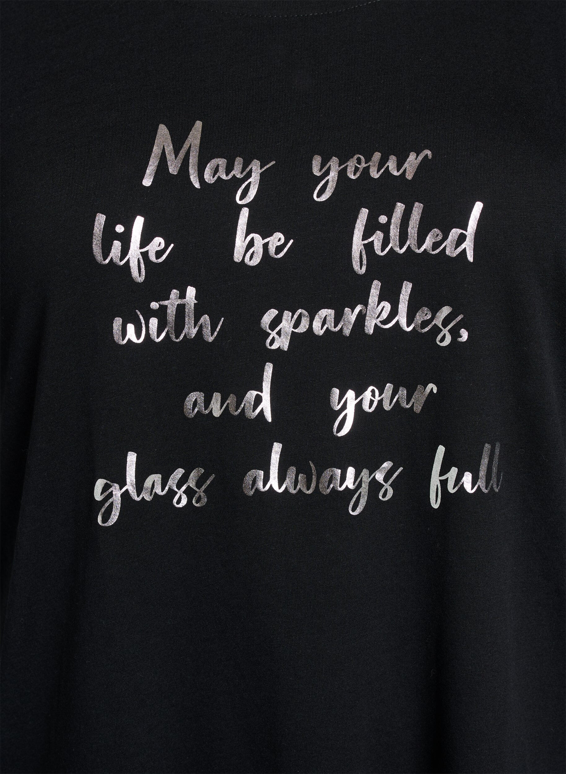 ZizziFLASH - T-Shirt mit Print, Schwarz, Packshot image number 2