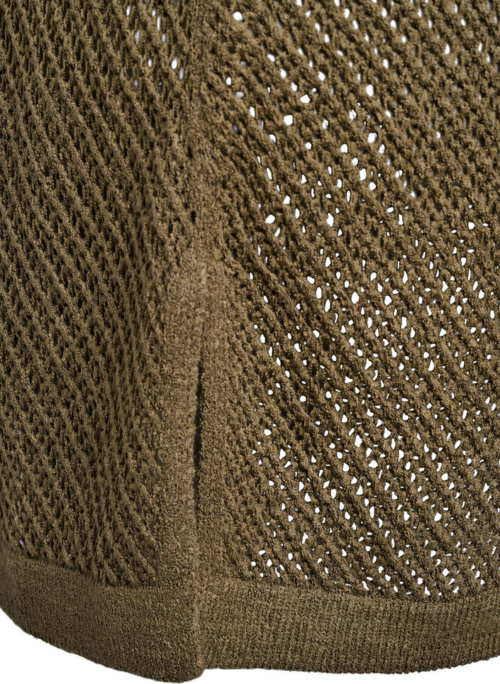 FLASH - Kurzarmpullover mit V-Ausschnitt, Grün, Packshot image number 3