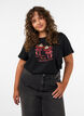 Weihnachts-T-Shirt aus Bio-Baumwolle, Schwarz, Model image number 0