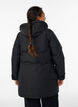 Wasserabweisender Parka mit Kapuze und funktionellen Details, Schwarz, Model image number 2