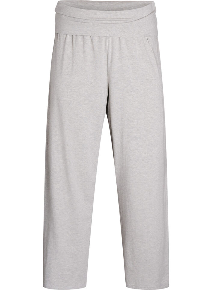 Locker geschnittene Loungehose mit breitem Bund, Grau, Packshot image number 0