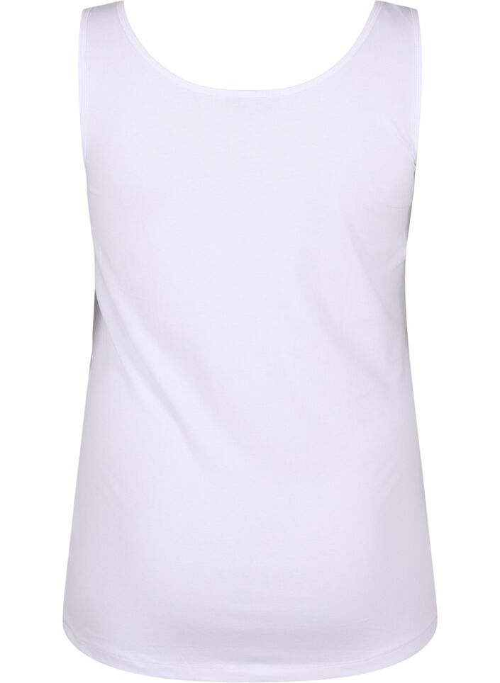Einfarbiges basic Top aus Baumwolle, Wei&szlig;, Packshot