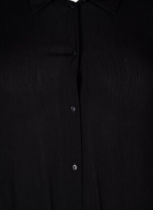 Hemdkleid aus Viskose mit kurzen Ärmeln, Black, Packshot image number 2