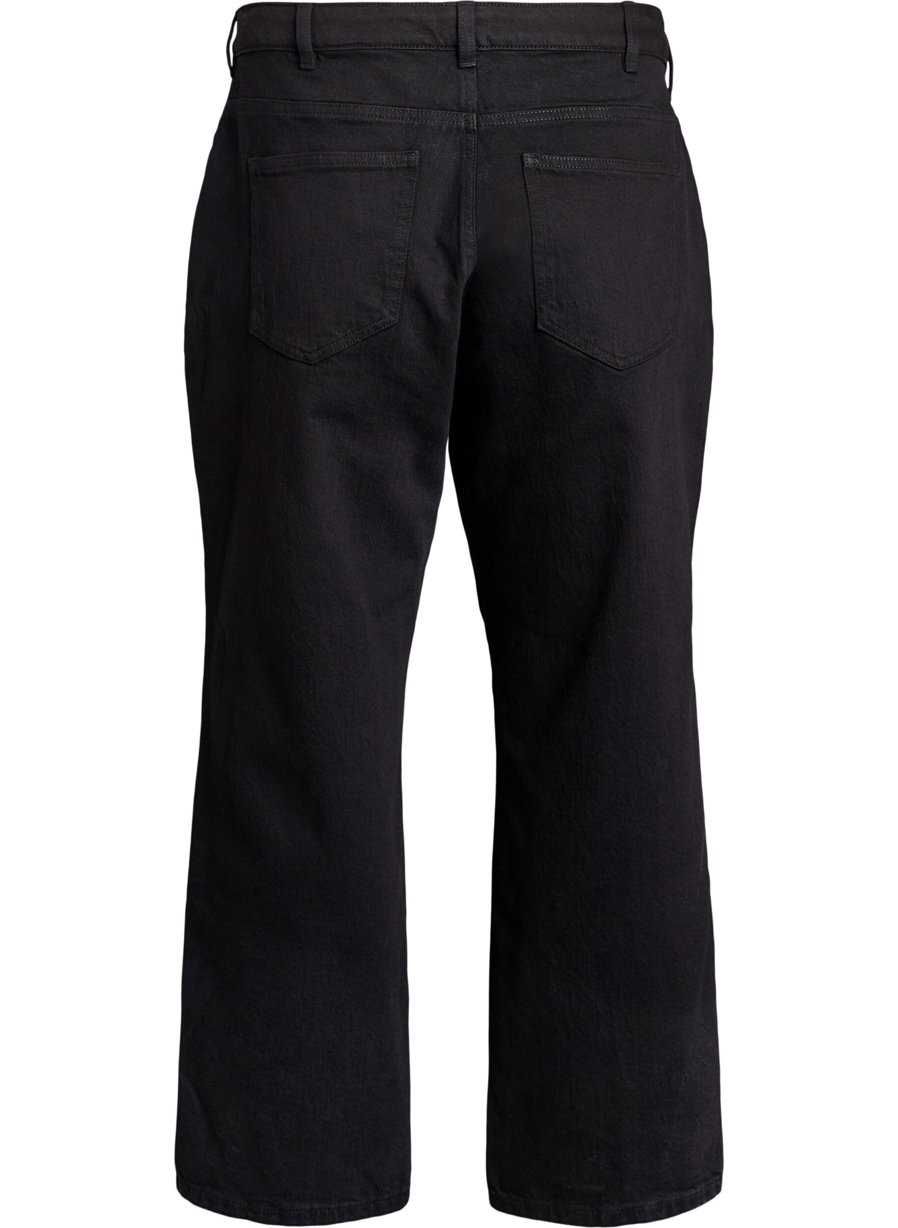 ZizziWeite Jeans mit verk&uuml;rzter L&auml;nge, Schwarz, Packshot image number 1