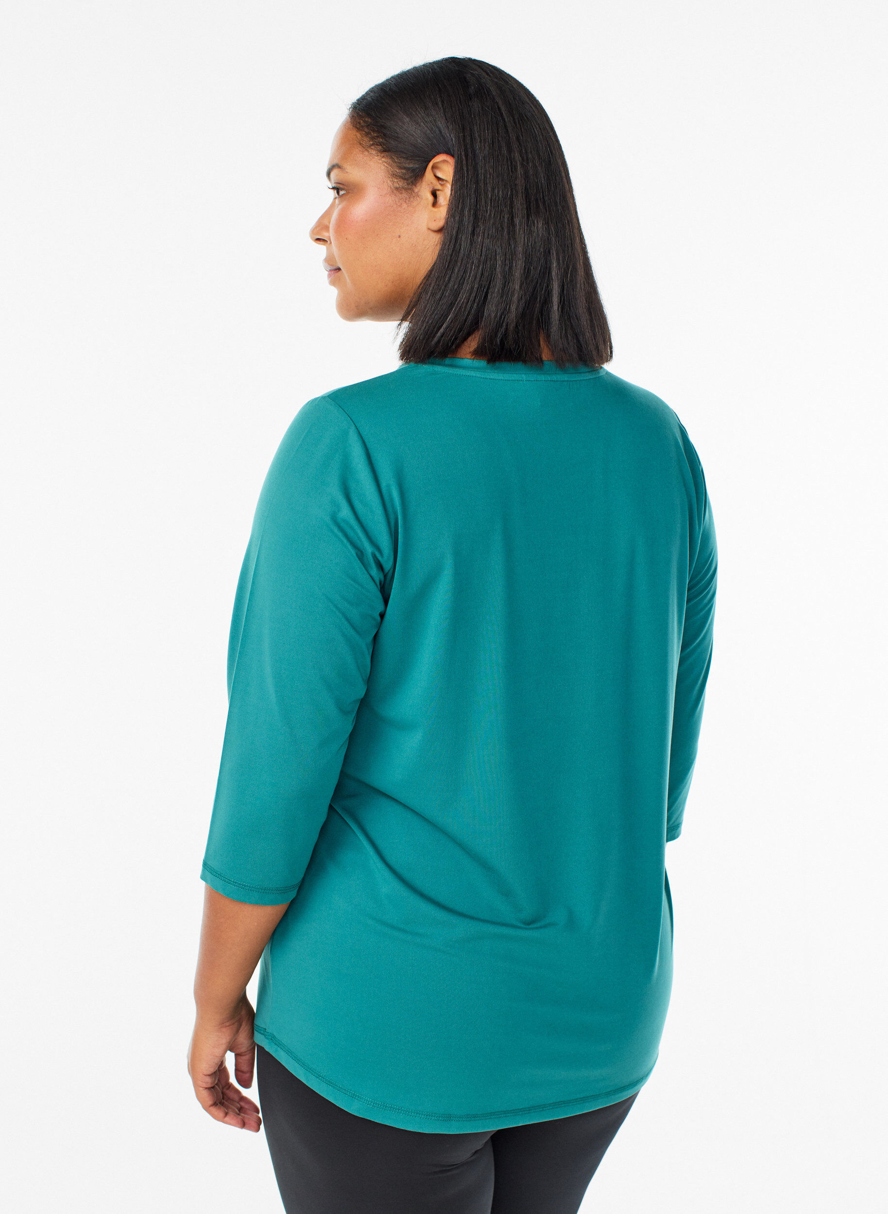 ZizziTrainingsshirt mit 3/4-&Auml;rmeln, Gr&uuml;n, Model image number 2