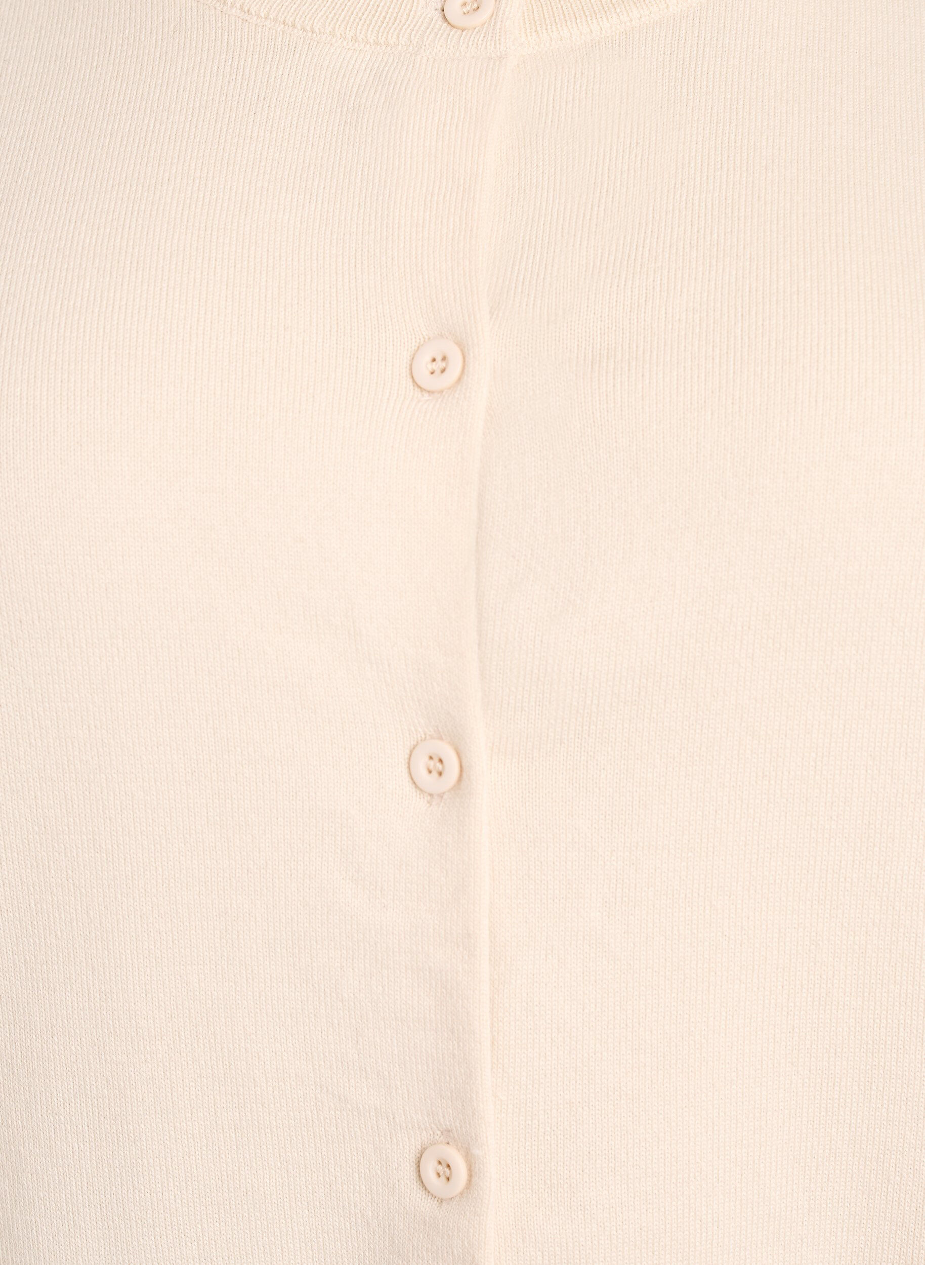 ZizziFLASH - Feinstrick-Strickjacke mit Rundhalsausschnitt, Beige, Packshot image number 2