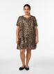 Kleid aus Viskose mit Schnittlinie, Braun, Model image number 1