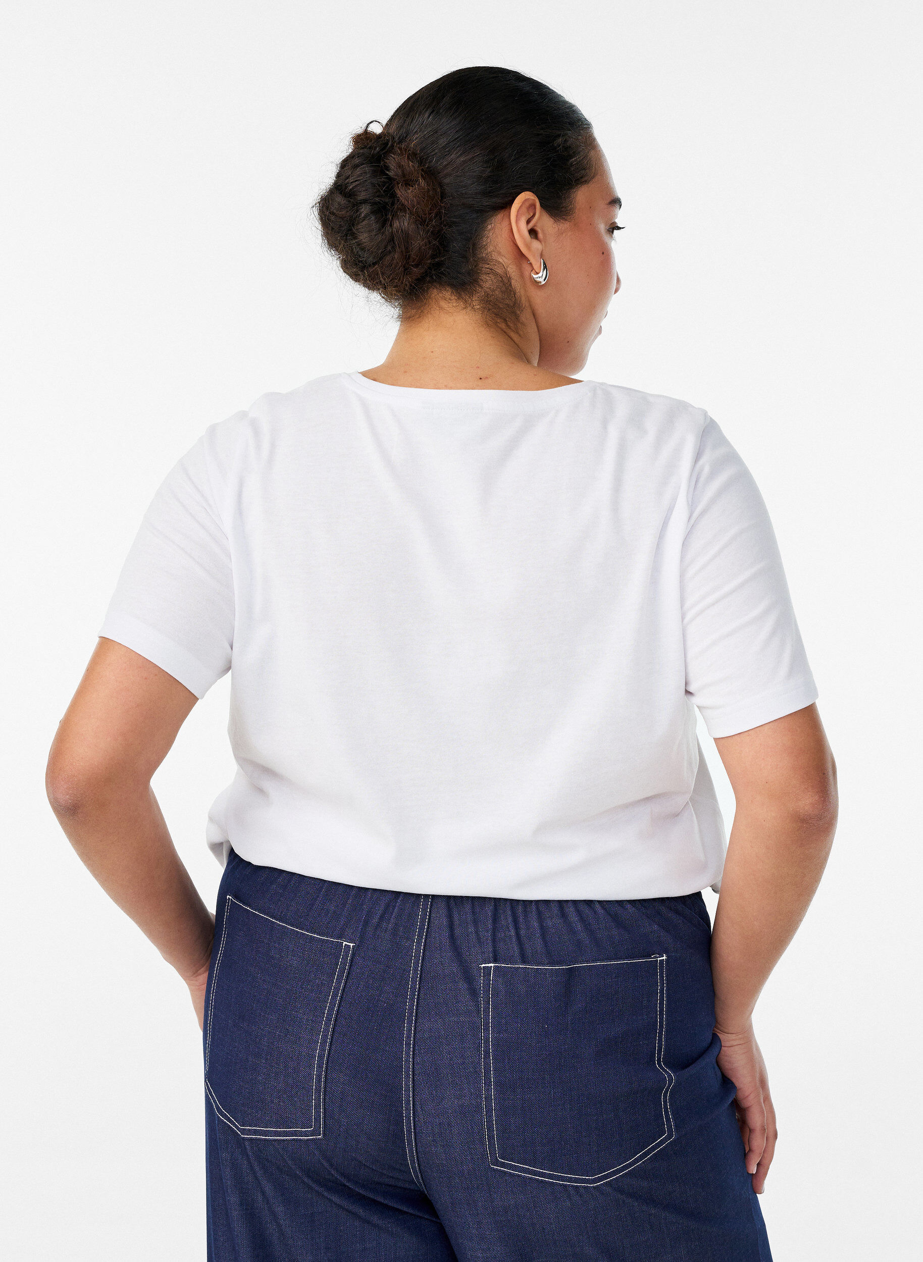ZizziT-Shirt mit Print, Wei&szlig;, Model image number 2