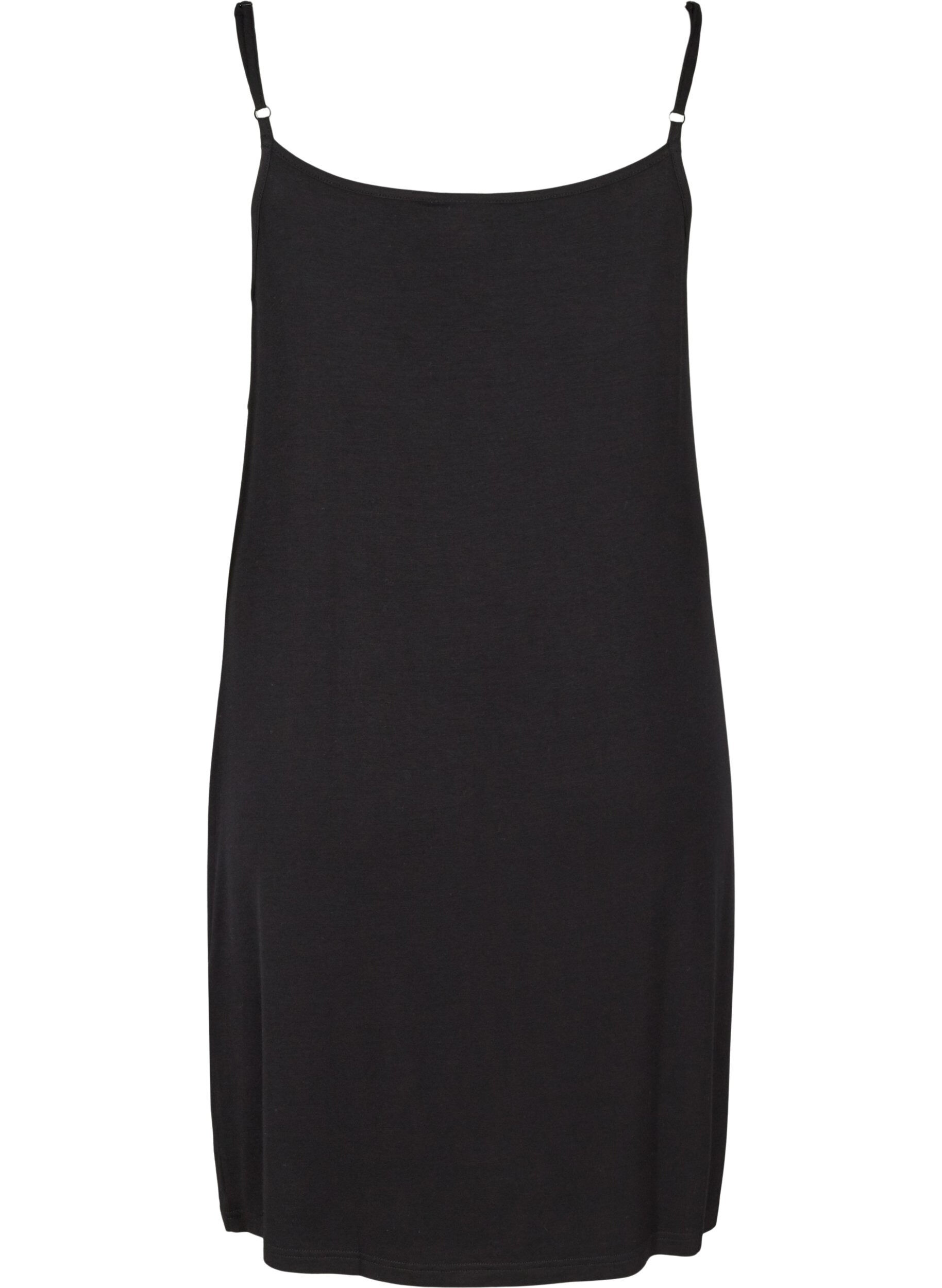ZizziEinfarbiges Unterkleid aus Viskose, Schwarz, Packshot image number 1