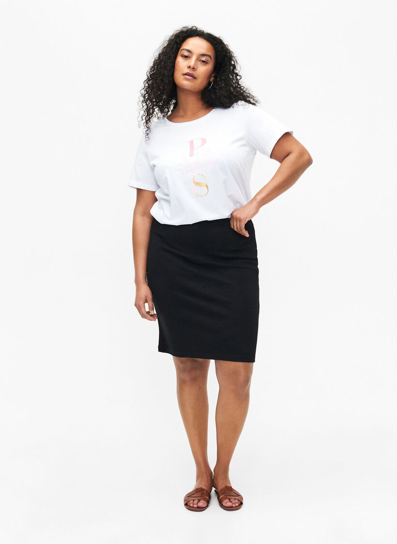 Baumwoll-T-Shirt mit Textaufdruck, B. White w. Paris, Model image number 2