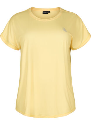 Kurzärmeliges Trainings-T-Shirt, Lemon Meringue, Packshot image number 0