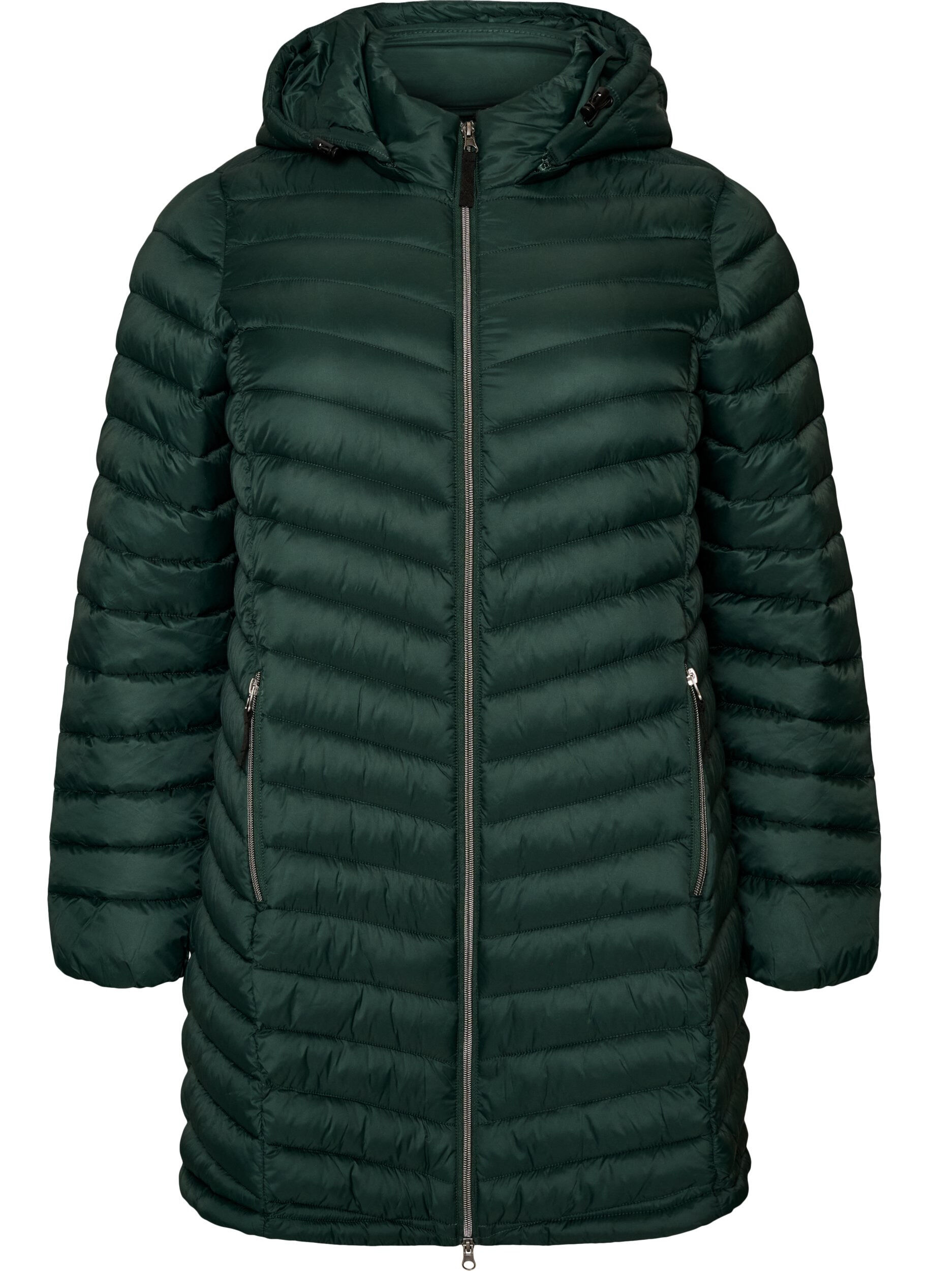 Leichte Jacke mit Taschen und abnehmbarer Kapuze