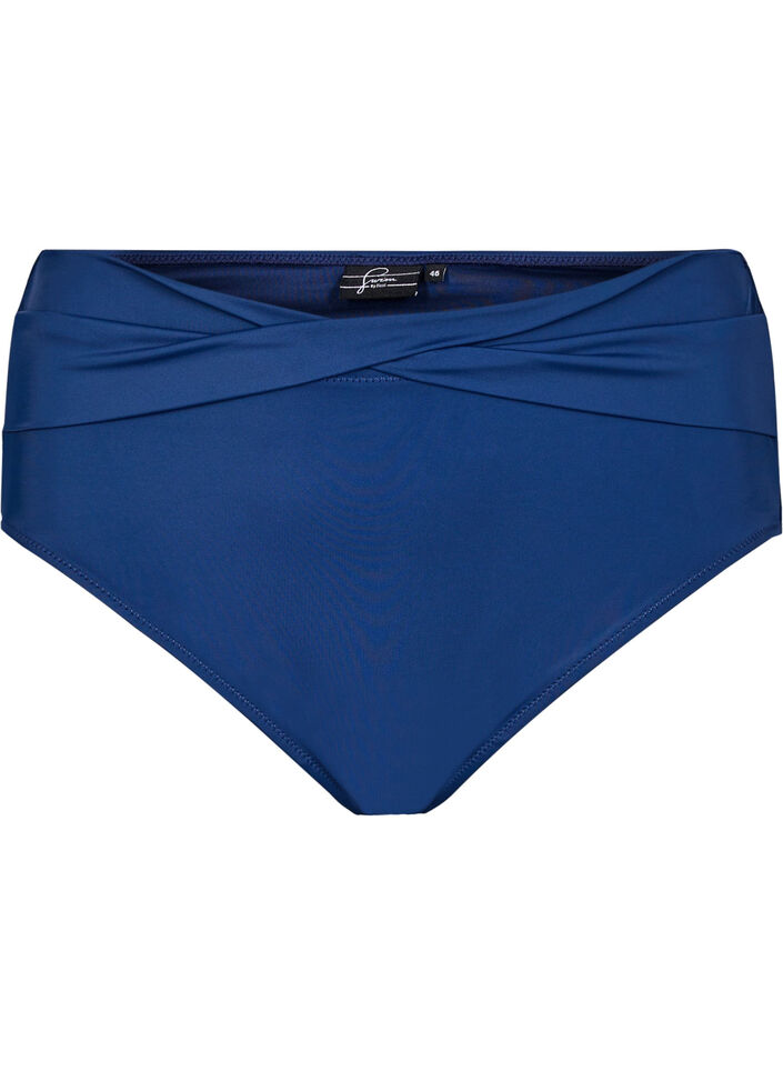 Bikini-Slip mit Wickeldetail, Blau, Packshot image number 0