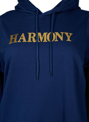 Sweatshirt mit Kapuze und Aufdruck, Medieval Blue, Packshot image number 2