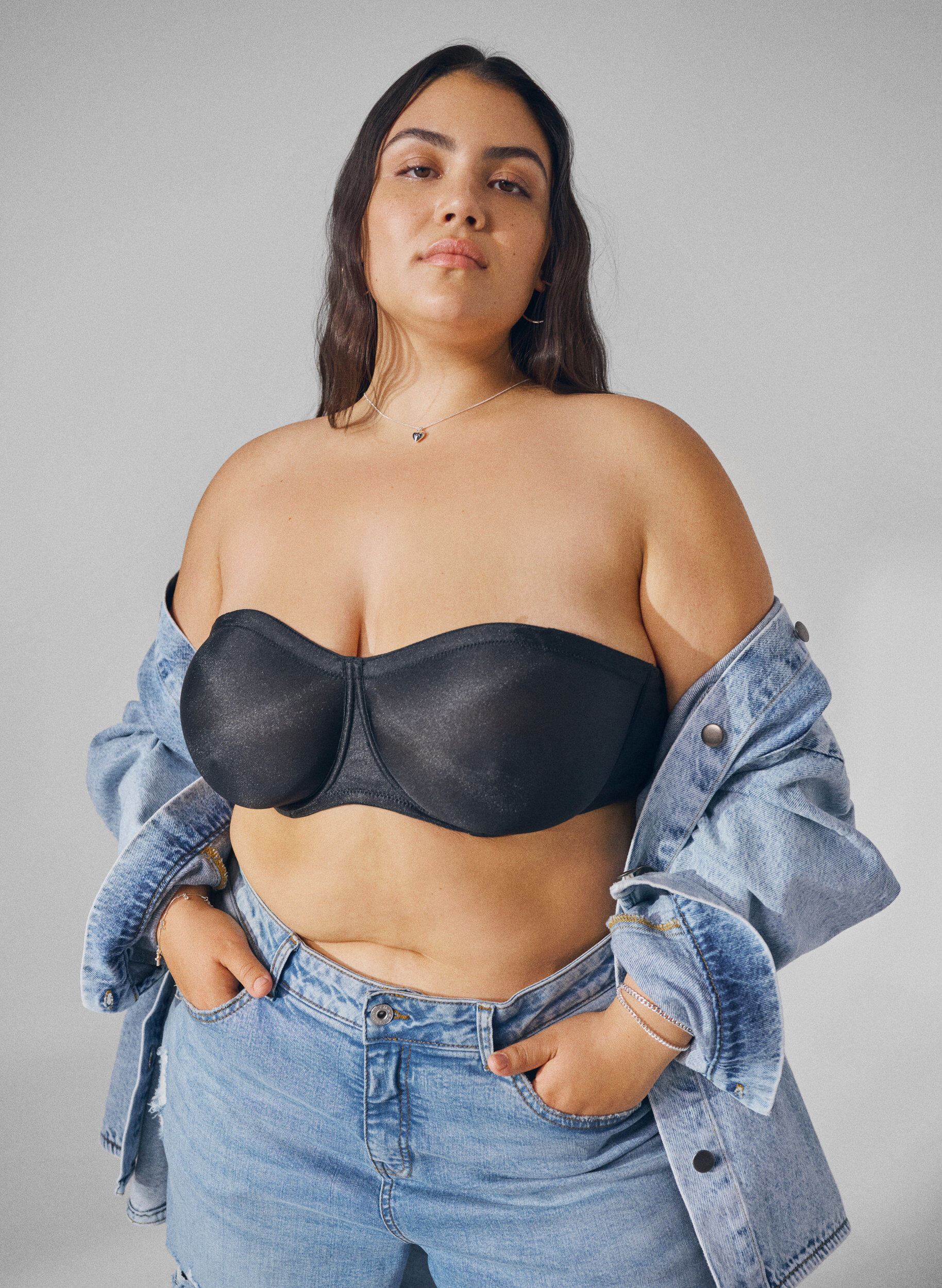 ZizziTr&auml;gerloser BH mit B&uuml;gel, Schwarz, Image image number 0