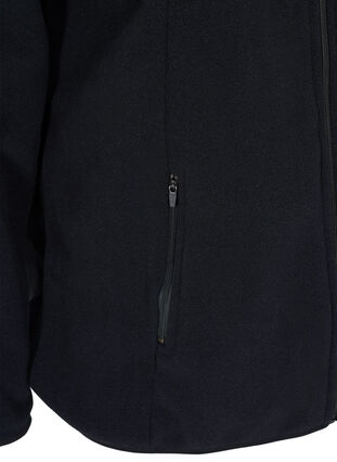 Fleecejacke mit Taschen und Reißverschluss, Black, Packshot image number 3