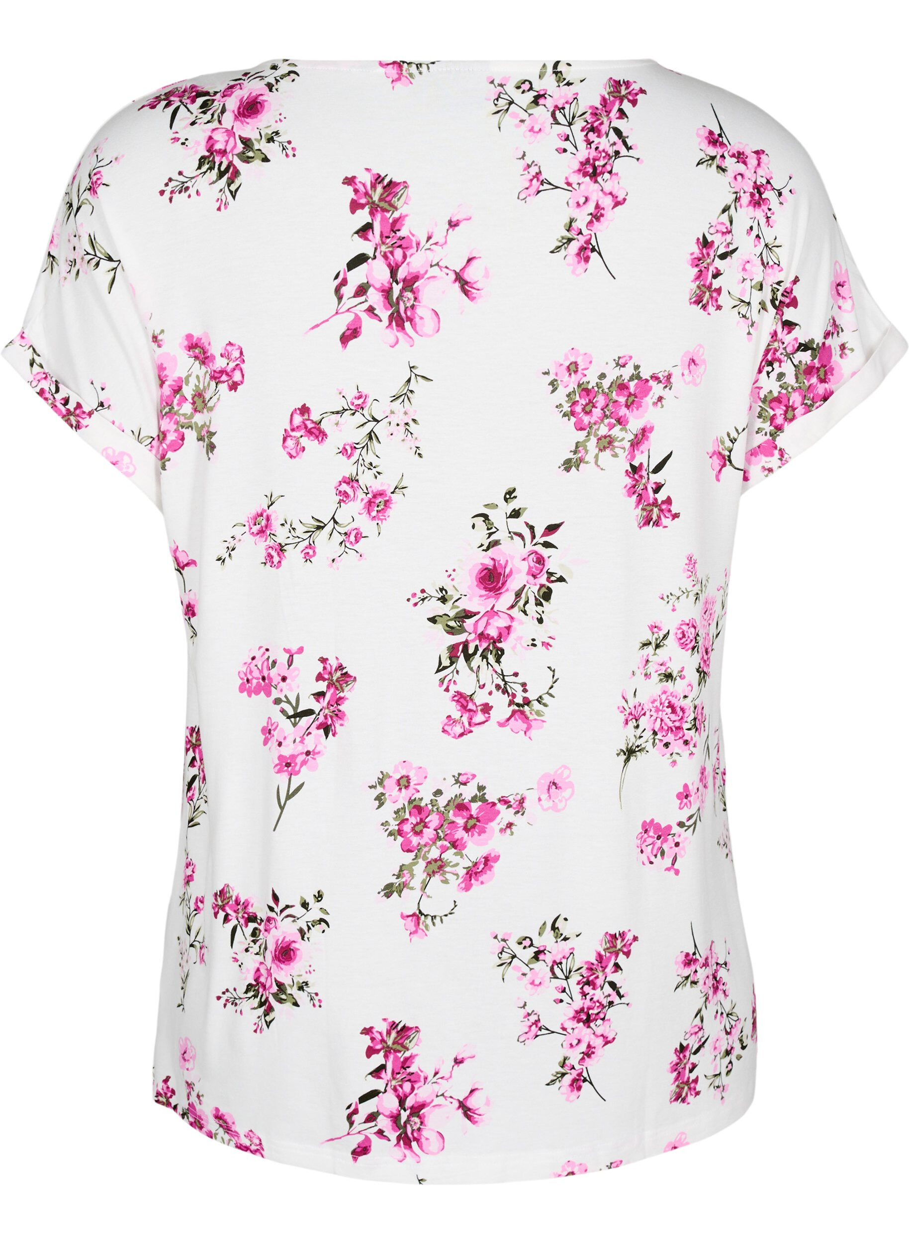 ZizziT-Shirt mit floralem Print, Pink, Packshot image number 1