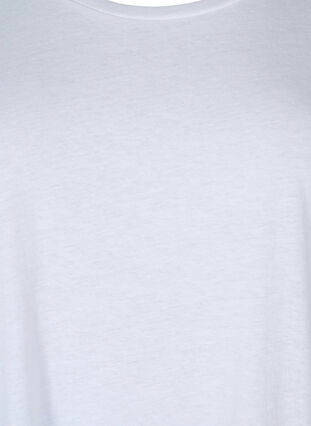 Kurzärmeliges T-Shirt aus einer Baumwollmischung, Bright White, Packshot image number 2
