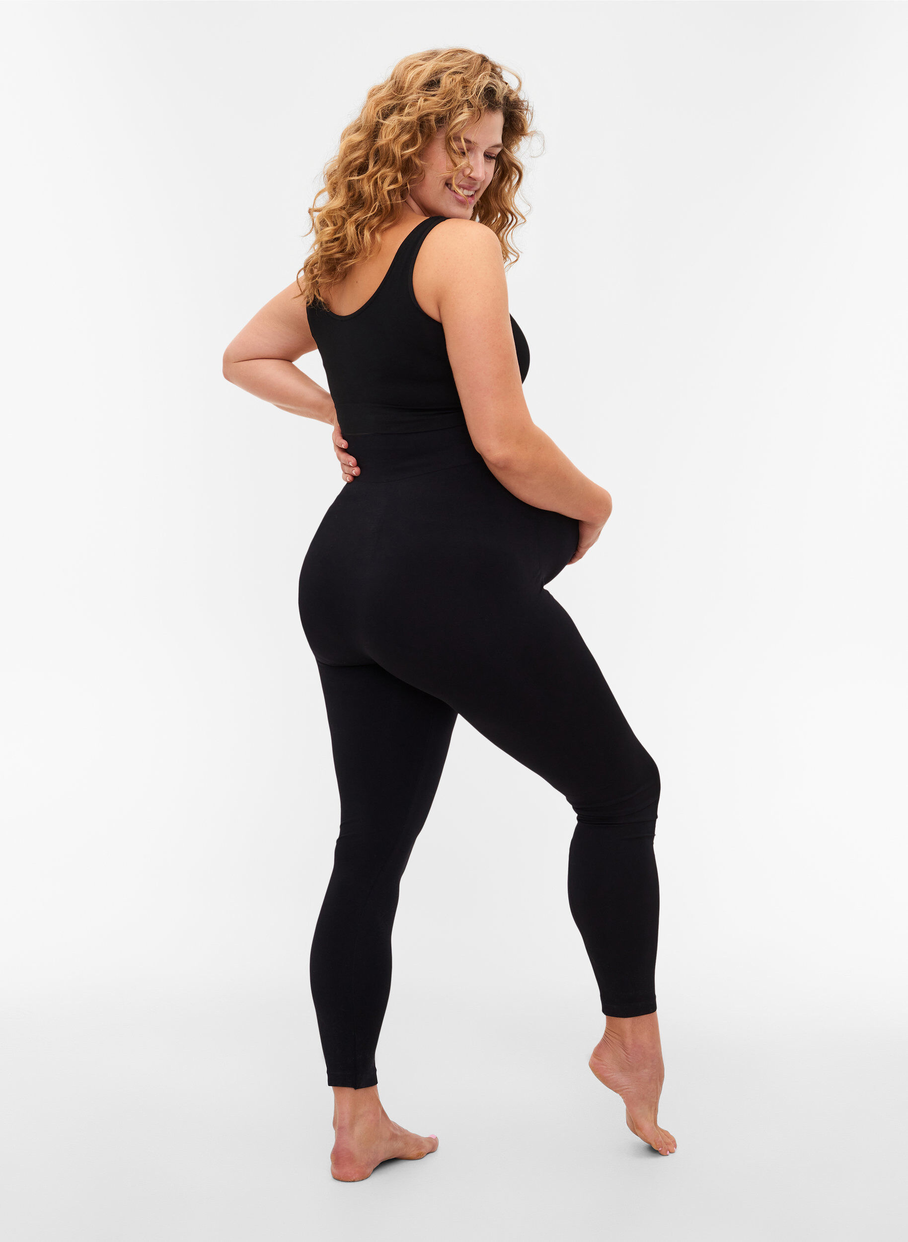 ZizziSeamless Umstands-Leggings, Black, Model image number 0