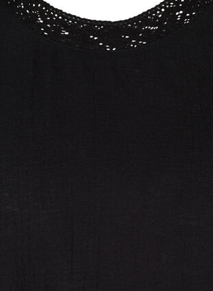 Tunika mit 3/4-Ärmeln und Spitze, Black, Packshot image number 2