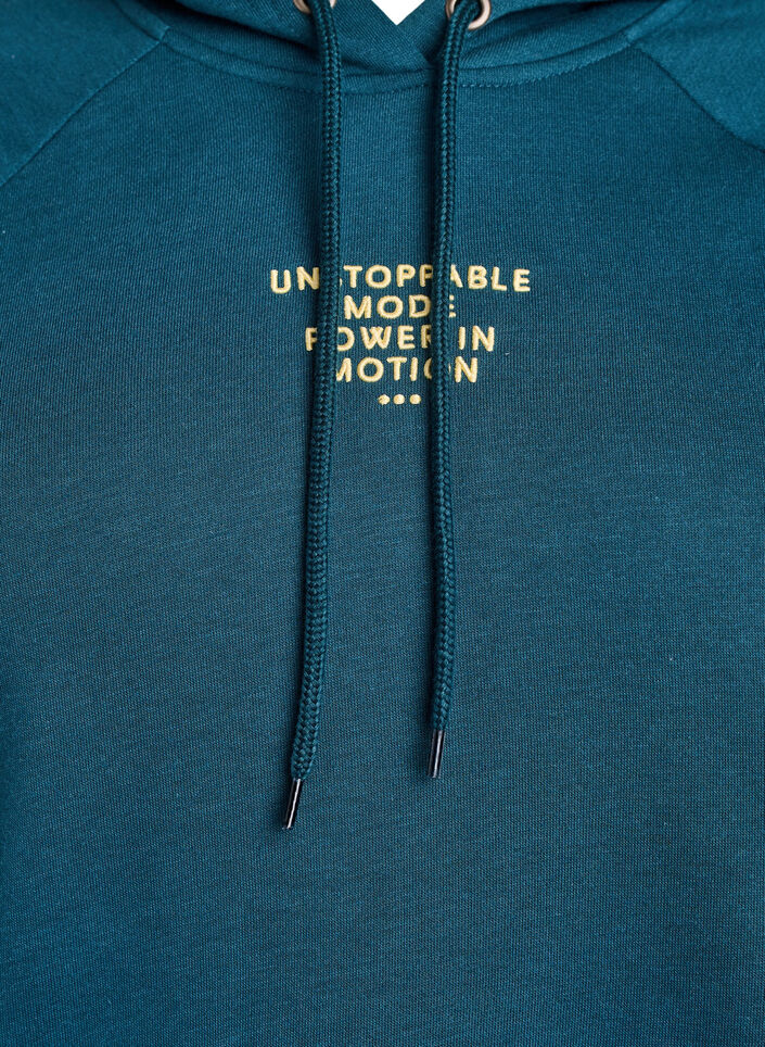 Hoodie mit gesticktem Frontmotiv, Gr&uuml;n, Packshot image number 2
