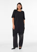 Tunika mit asymmetrischem Spitzenbesatz, Schwarz, Model image number 1