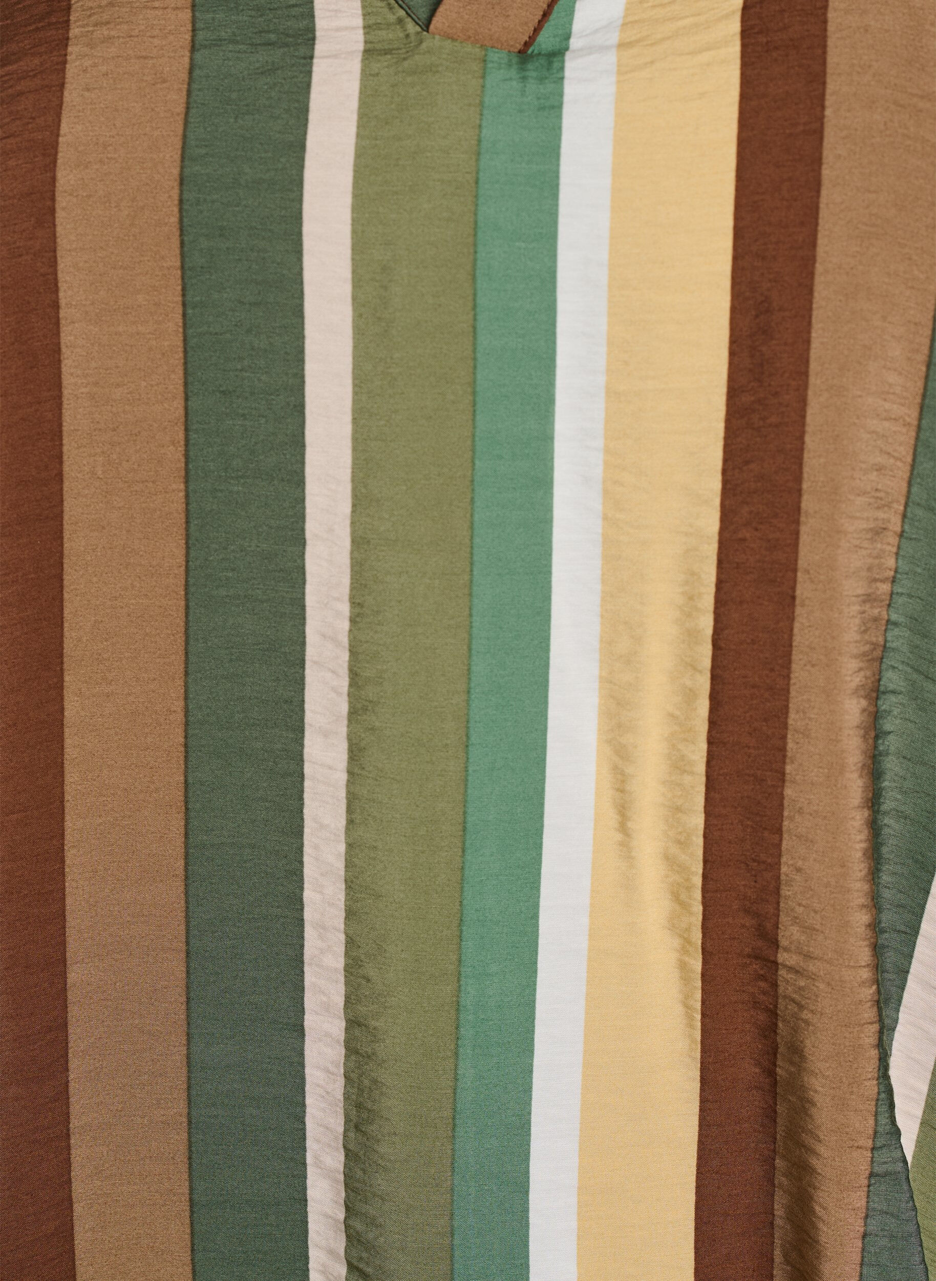 ZizziGestreifte Viskose-Bluse mit kurzen &Auml;rmeln, Braun, Packshot image number 2