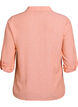 Bluse aus Leinen und Viskose mit 3/4-&Auml;rmeln, Orange, Packshot image number 1