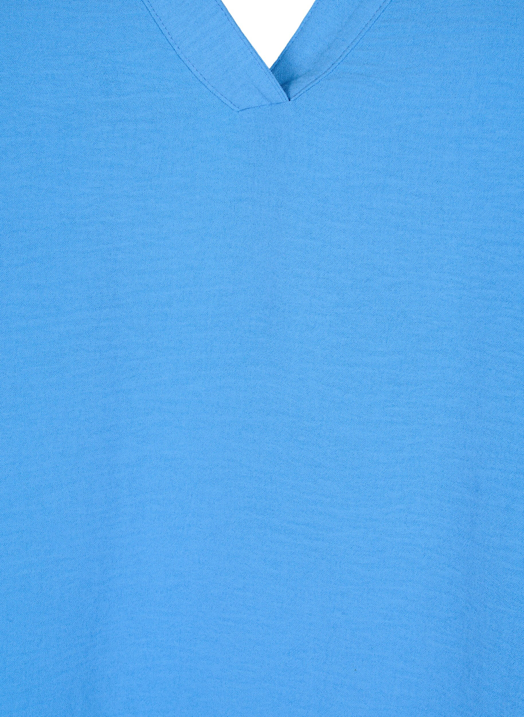 Zizzi&Auml;rmelloses Oberteil mit Faltendetails, Blau, Packshot image number 2