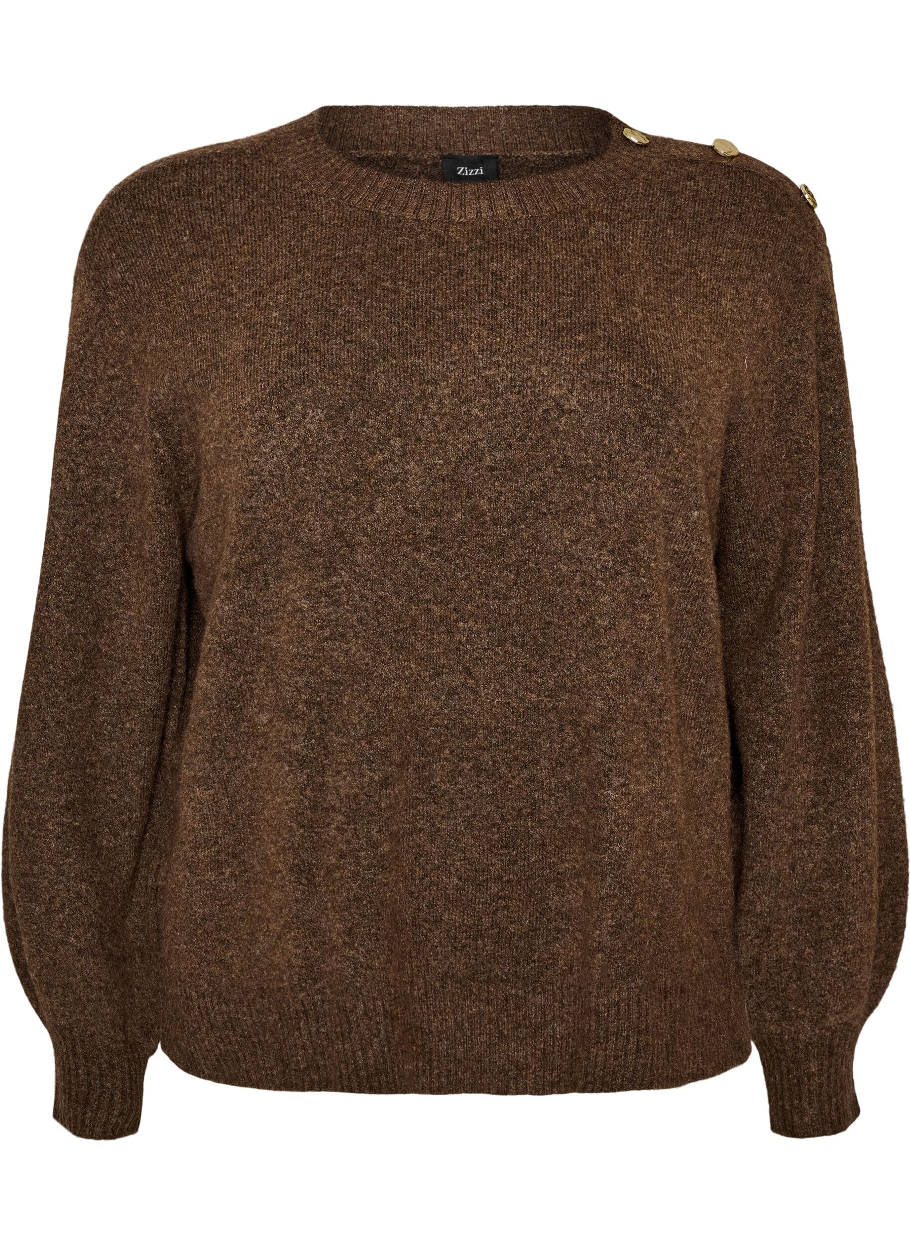 Strickbluse mit Knopfleiste