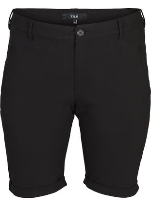 Shorts aus Viskosemischung, Black, Packshot image number 0