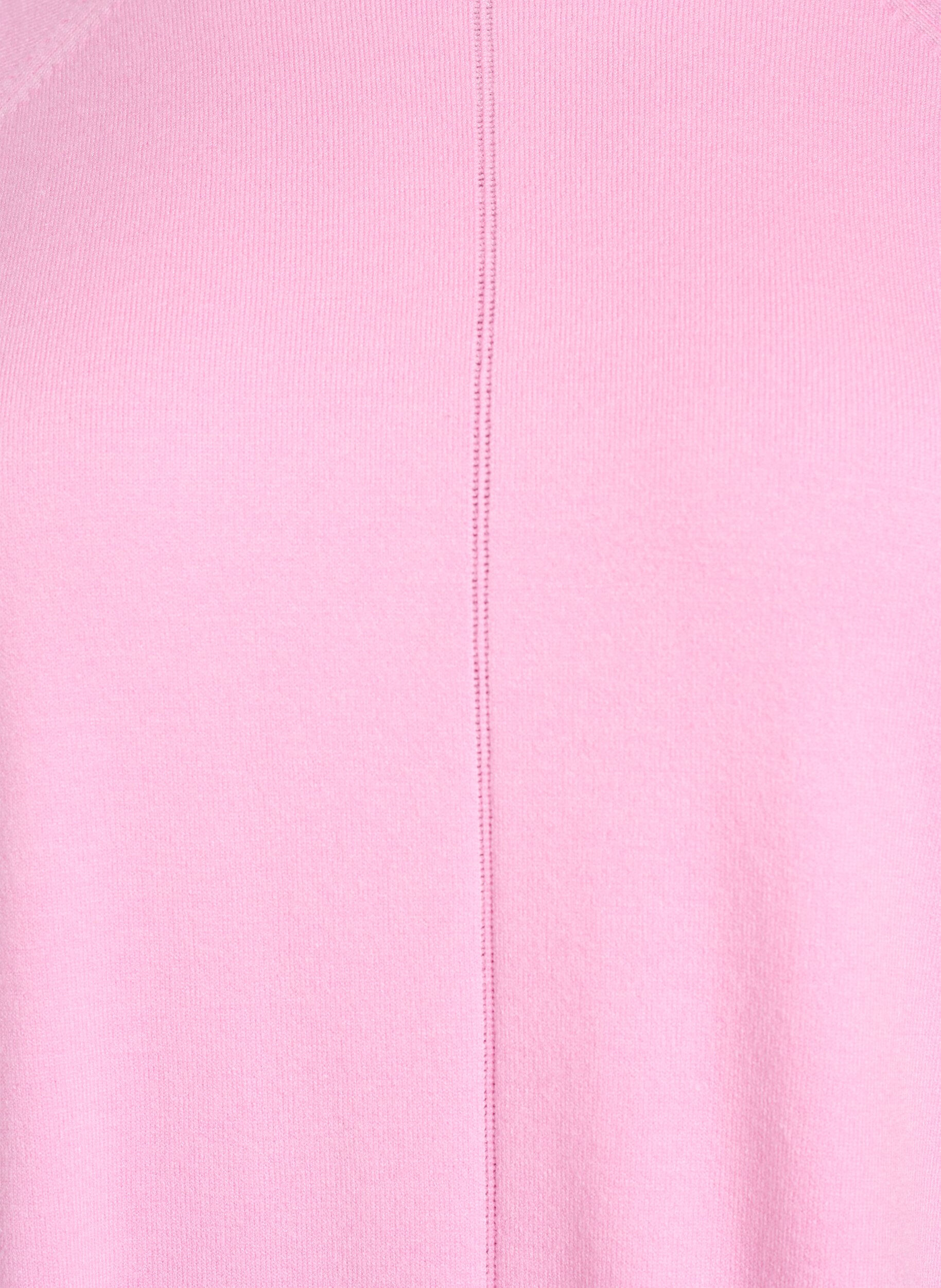 ZizziStrickbluse mit Rundhalsausschnitt und Strickmuster, Pink, Packshot image number 2