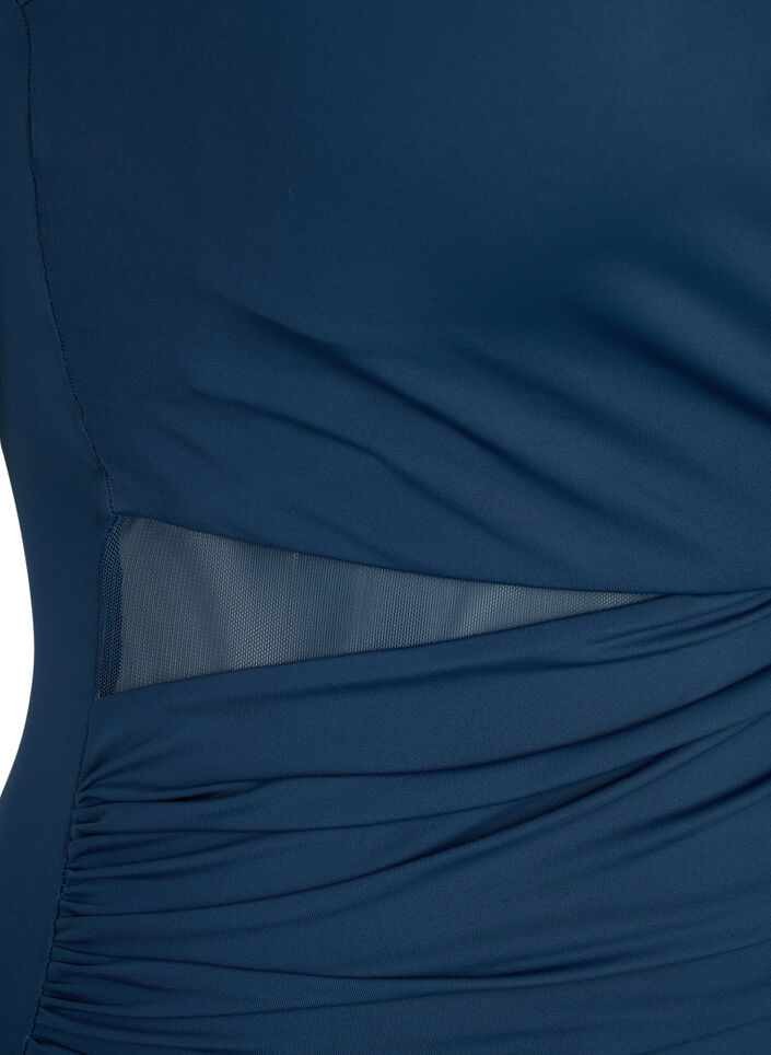 Badeanzug mit Wickeloptik, Blau, Packshot image number 2