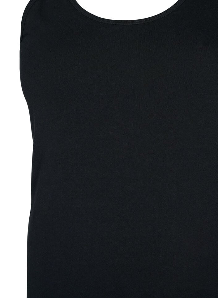 Einfarbiges basic Top aus Baumwolle, Schwarz, Packshot