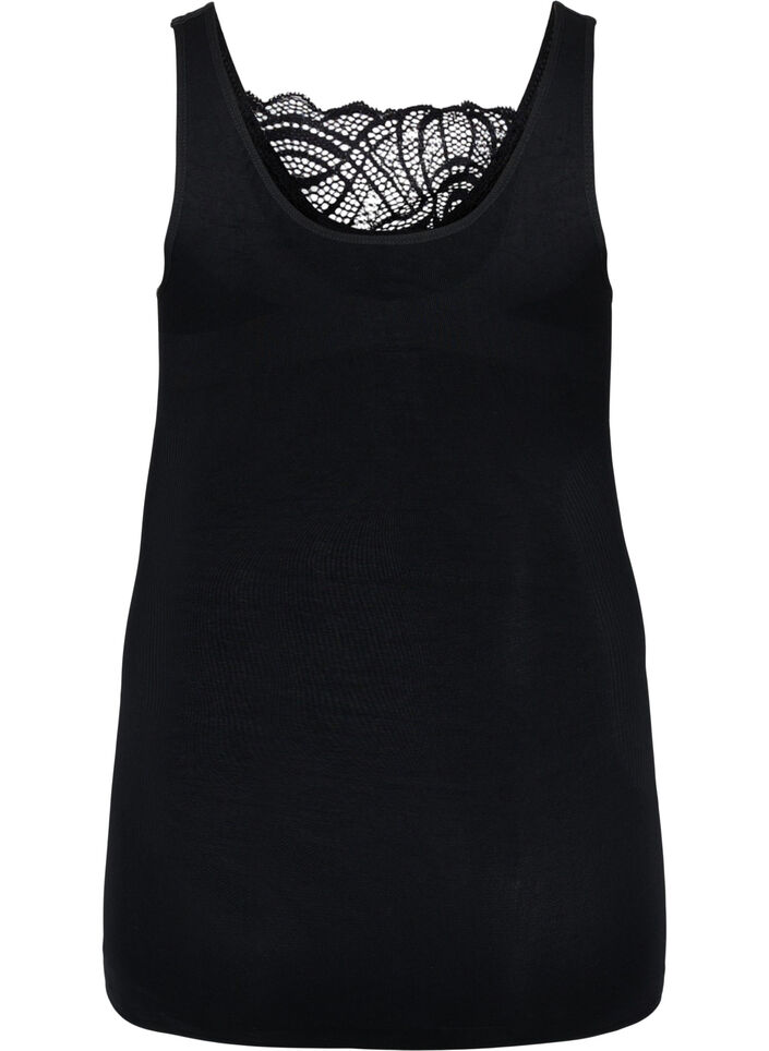 Shapewear-Top mit Spitzendetail, Black, Packshot image number 1