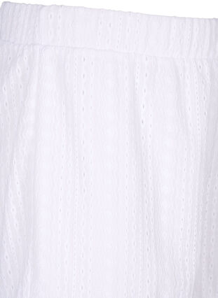 Kurze Hosen mit Strukturmuster, Bright White, Packshot image number 2