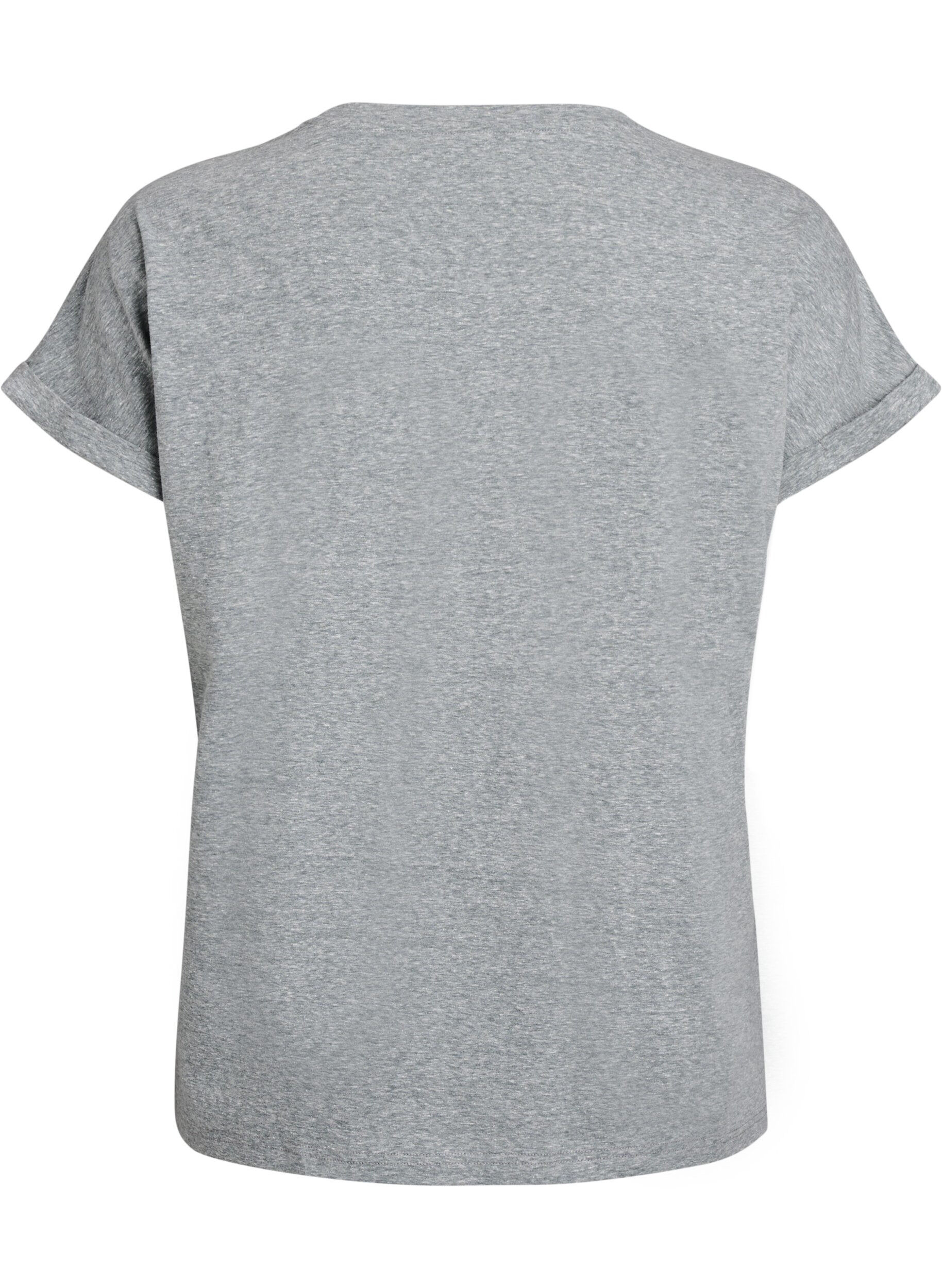 ZizziMelange T-Shirt mit kurzen &Auml;rmeln, Gr&uuml;n, Packshot image number 1