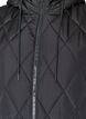 Mittellange Steppweste mit Kapuze, Schwarz, Packshot image number 2