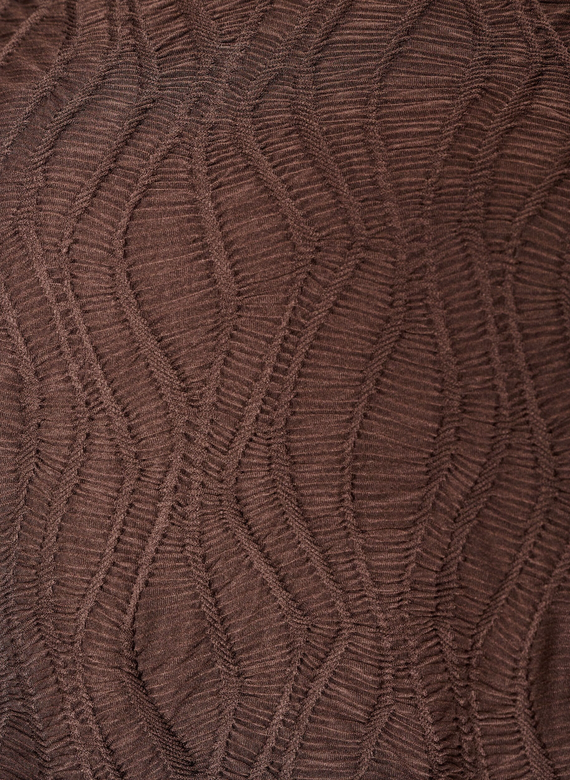 ZizziBluse mit Struktur und 3/4-&Auml;rmeln, Braun, Packshot image number 2