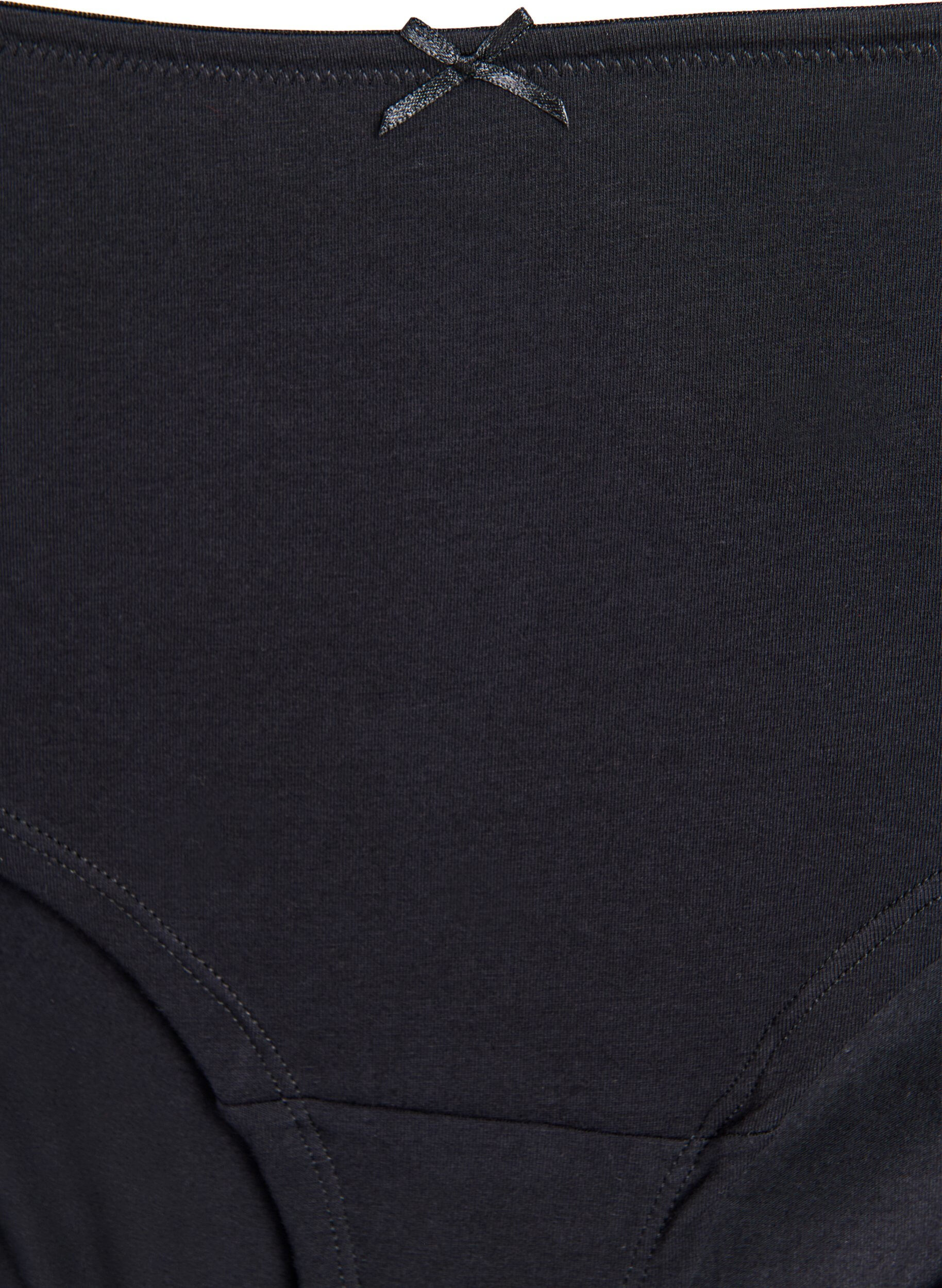 Zizzi3er Pack Hipster-Panties mit Spitzenb&uuml;ndchen, Schwarz, Packshot image number 3