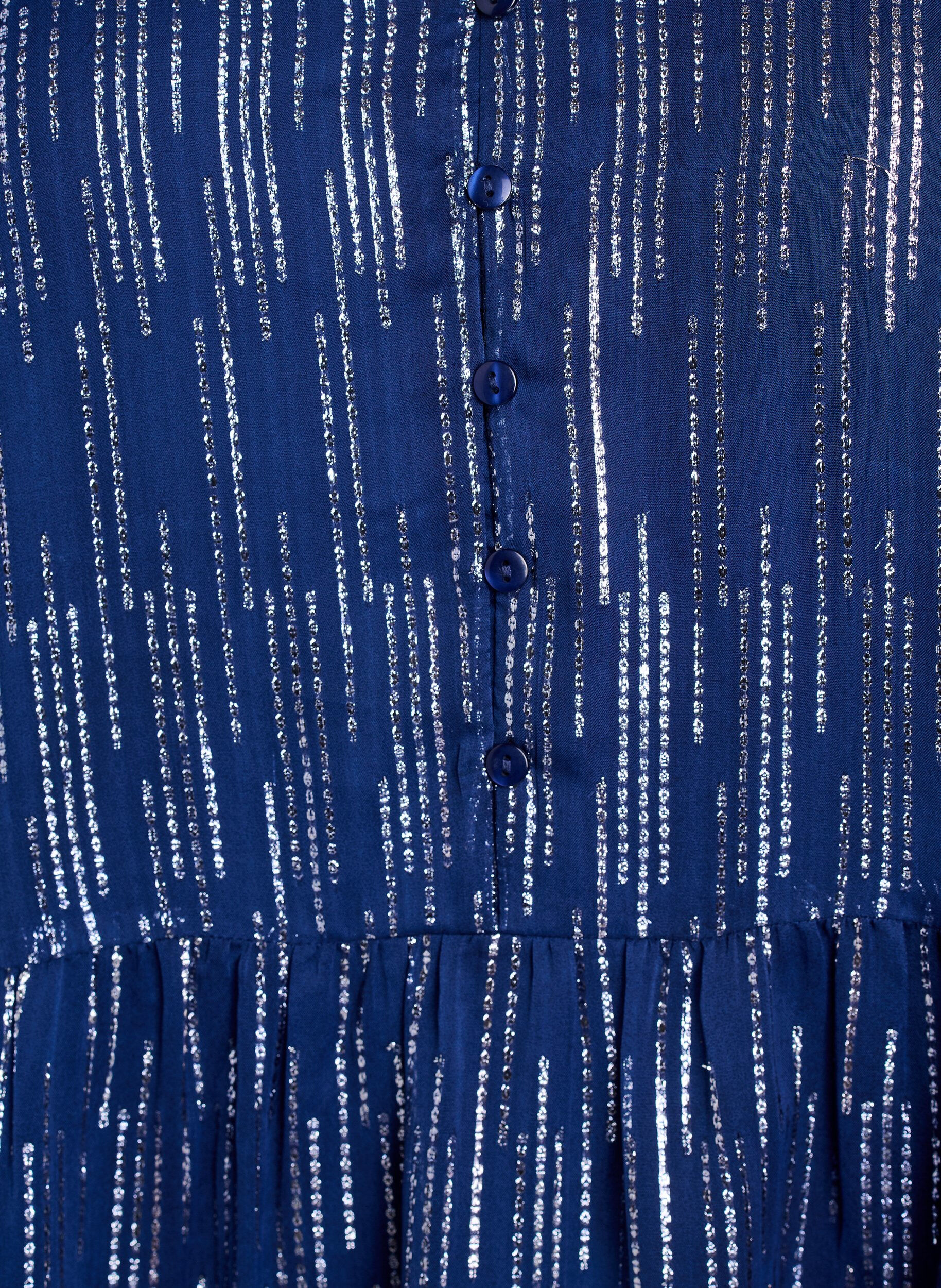 ZizziKurzes Partykleid mit Glitzermuster, Blau, Packshot image number 2