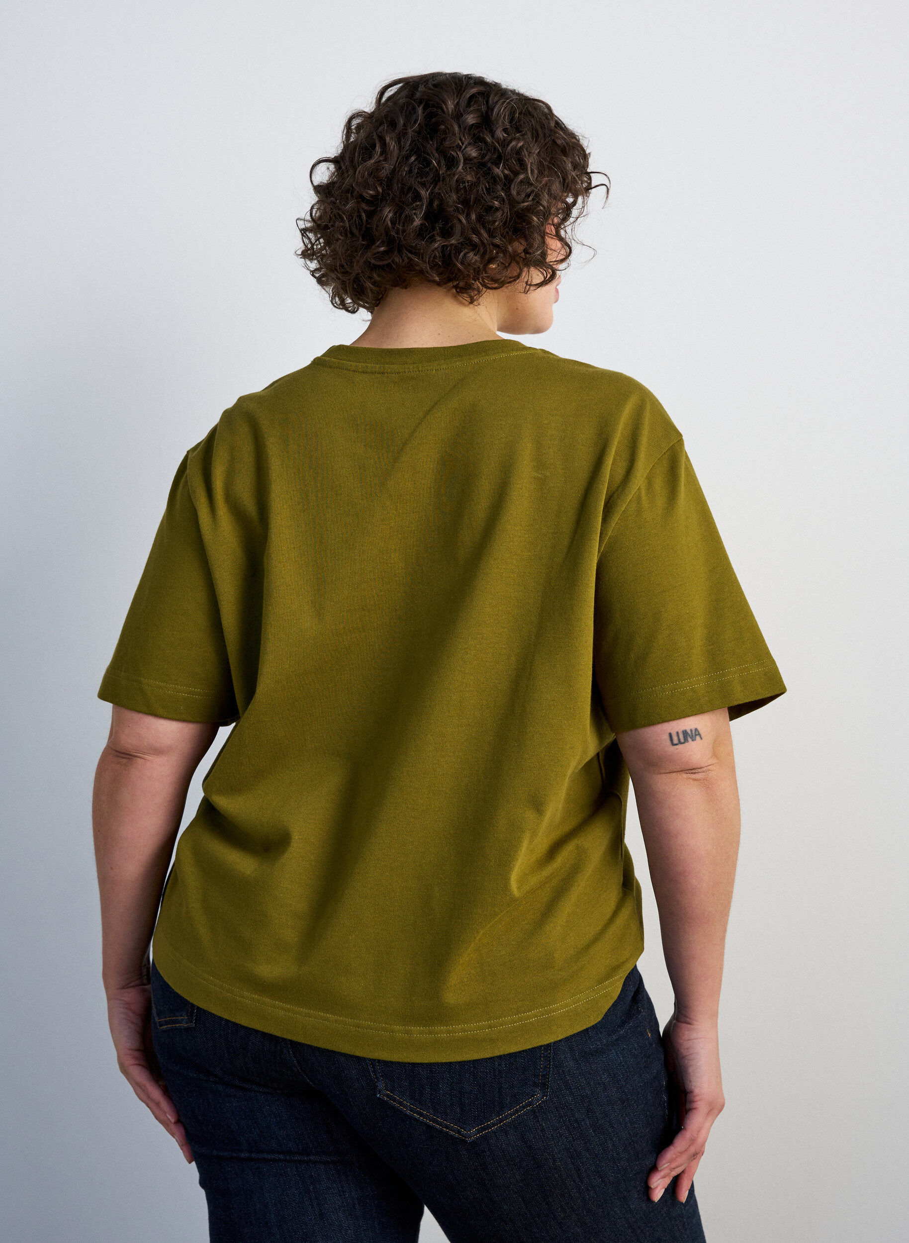 ZizziKastiges T-Shirt aus Baumwolle, 2262, Model image number 2