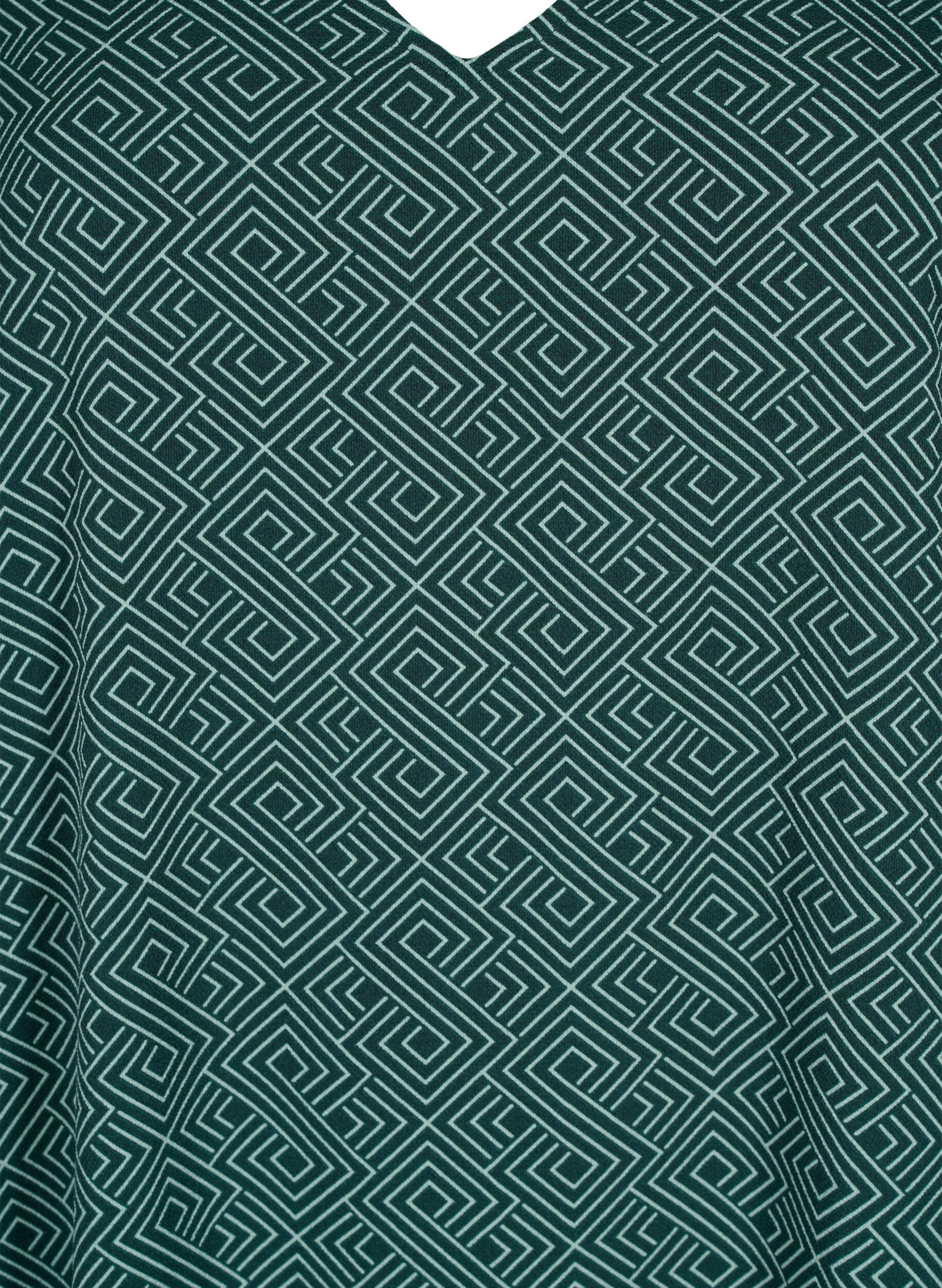 ZizziKleid mit V-Ausschnitt und Aufdruck, Scarab Graphic AOP, Packshot image number 2