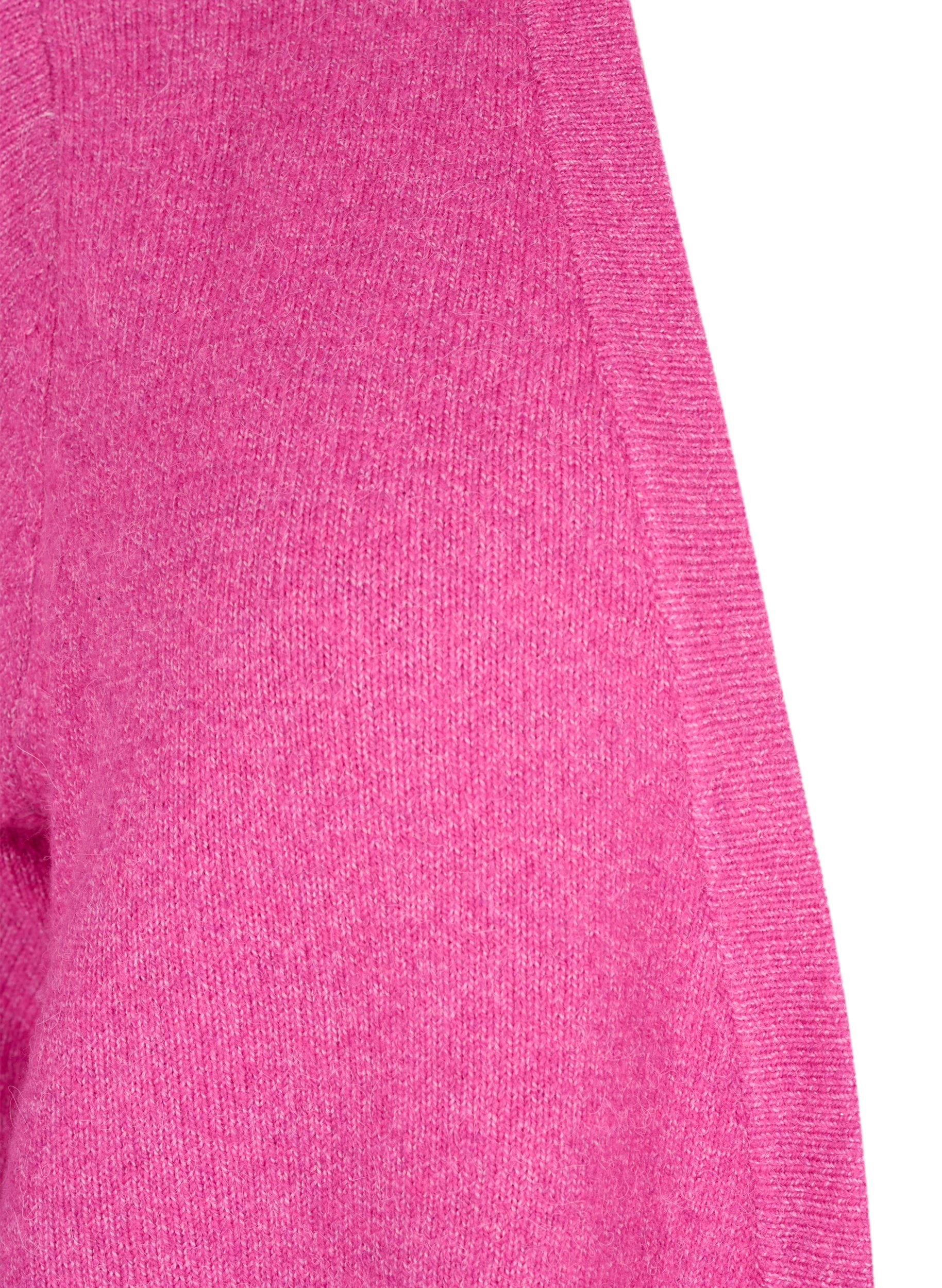 ZizziStrickjacke mit Rippenstrick und Taschen, Pink, Packshot image number 2