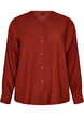 Bluse aus Leinen und Viskose mit V-Ausschnitt, Rot, Packshot image number 0