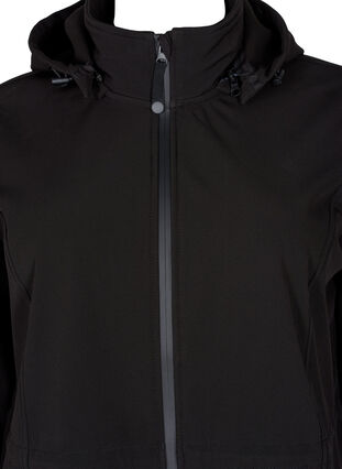 Softshell-Jacke mit abnehmbarer Kapuze, Black, Packshot image number 2