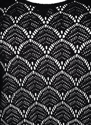 Crochet Bluse mit 3/4 Pins, Black, Packshot image number 2