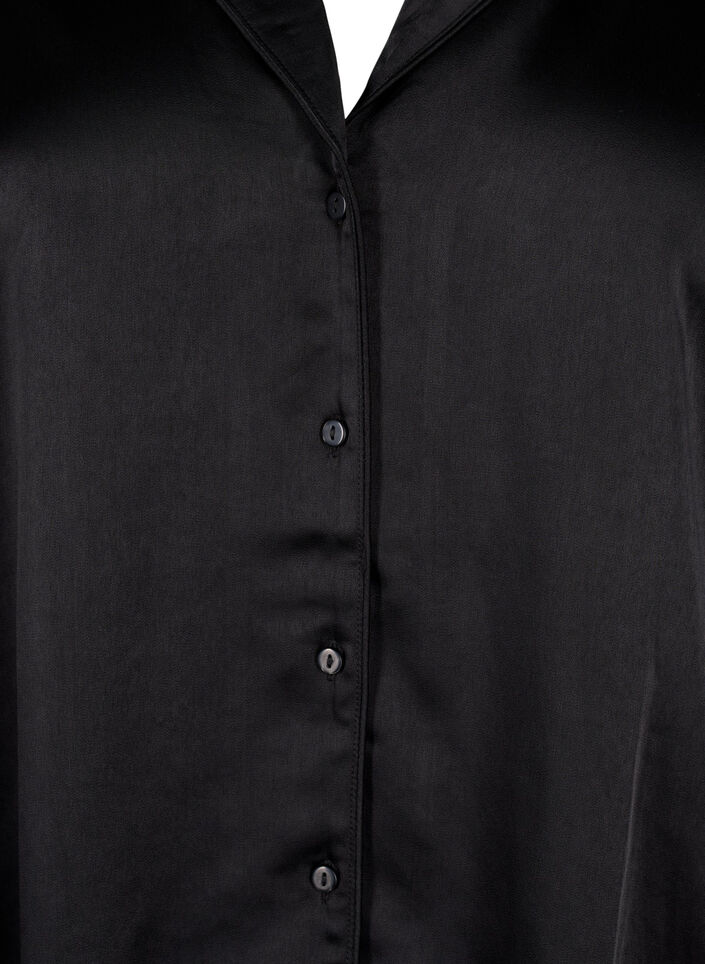 Satin-Nachthemd, Black, Packshot image number 2