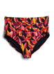 Bikini-Slip mit Print und hoher Taille, Rot, Packshot image number 0